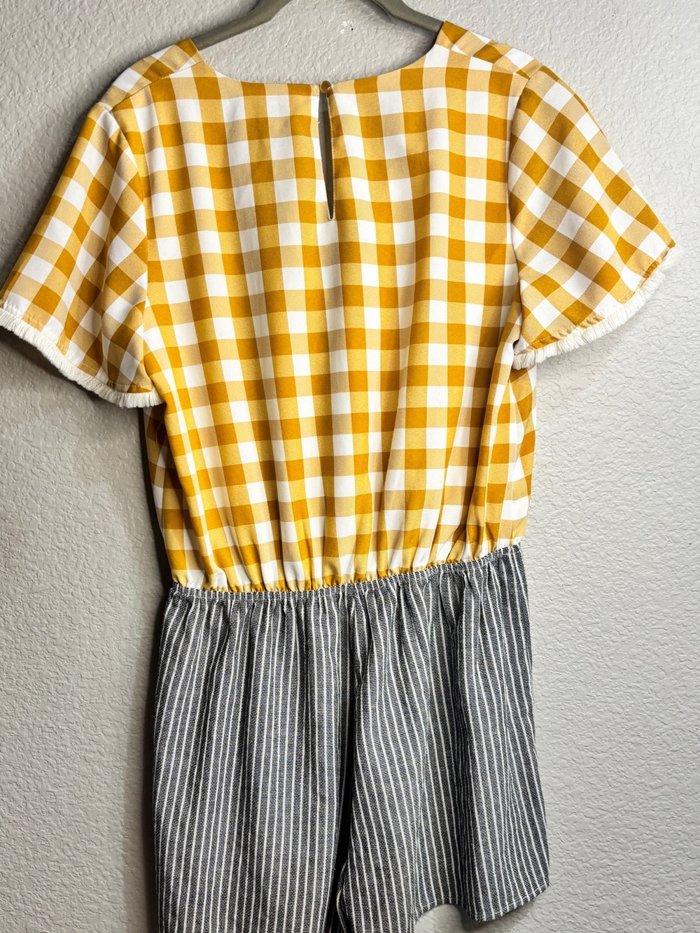 THML Yellow Gingham Tie-Front Blouse - Picture 6 of 6